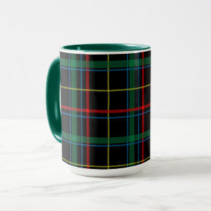 Tartan Plaid Pattern, Green, Mug