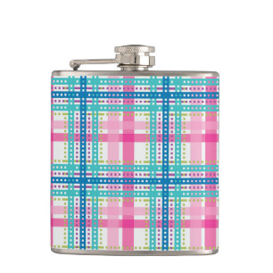 Tartan, plaid pattern hip flask