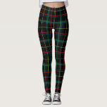 Tartan Plaid Pattern Leggings<br><div class="desc">Black tartan plaid leggings pattern with red and green stripes on black. Classic plaid; a pattern that never goes out of style. Wear it with solid colour red black or green shirts or sweaters and showcase the plaid pattern with it.</div>