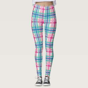 Tartan, plaid pattern leggings