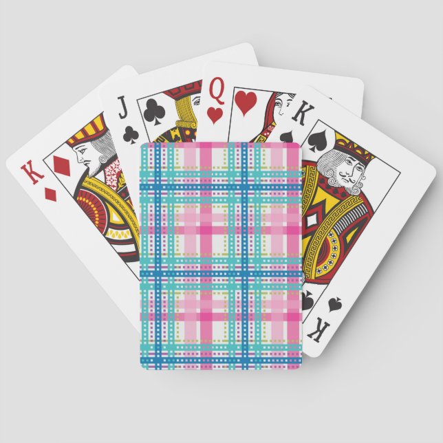 Tartan, plaid pattern playing cards (Back)