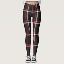 Tartan Plaid Pattern Red Black White Striped