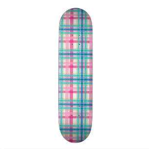 Tartan, plaid pattern skateboard