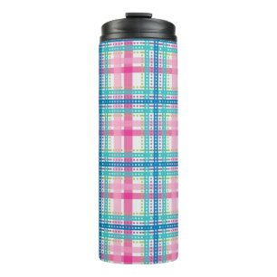 Tartan, plaid pattern thermal tumbler