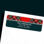 Tartan Plaid Red Christmas Address<br><div class="desc">Tartan Plaid Red Christmas Address label</div>