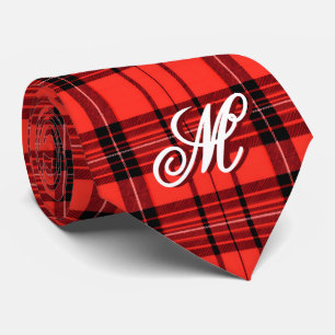 Tartan Plaid Red Traditional Modern Collection Tie