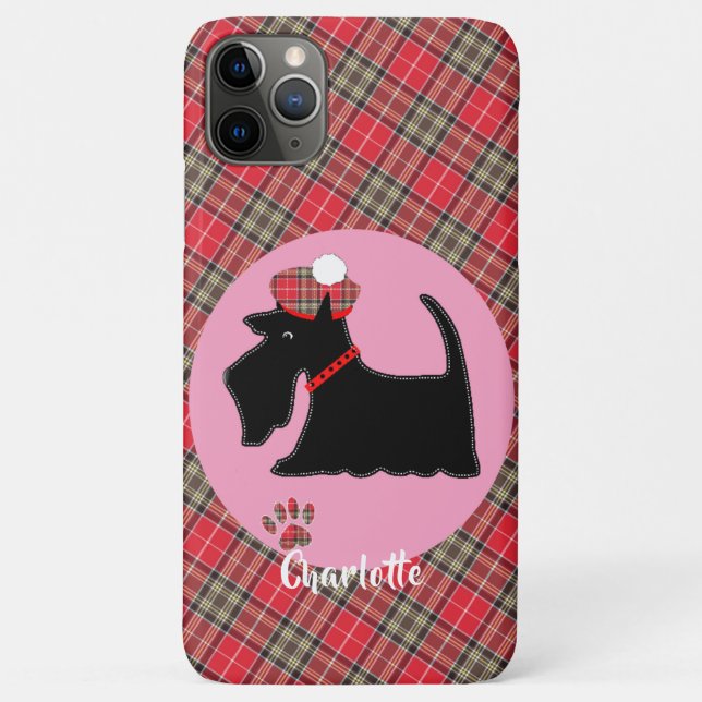 Tartan Plaid Scottie Dog Cute Dog Personalised Case-Mate iPhone Case (Back)