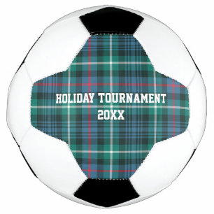 Tartan Plaid Soccer Tournament Souvenir Holiday Football