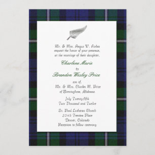 Tartan Plaid Wedding Invitation