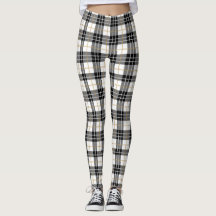 Tartan Plaid White, Black, & Gold Christmas