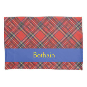 Tartan plaids pattern royal red fabric pillowcase