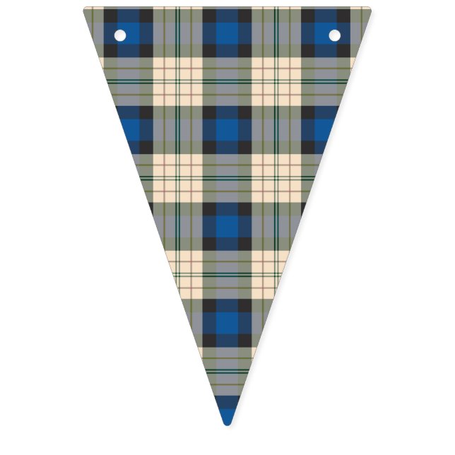 Tartan plaids pattern - traditional blue beige bunting  (First Flag)