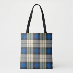 Tartan plaids pattern - traditional blue beige tote bag