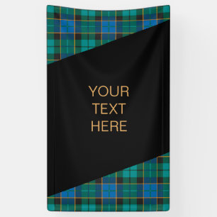 Tartan plaids pattern - traditional blue green banner