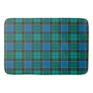 Tartan plaids pattern - traditional blue green bath mat