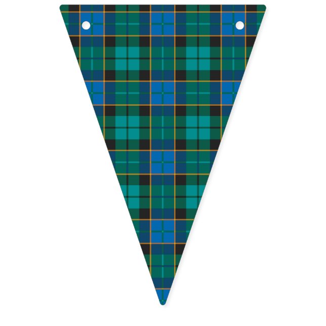 Tartan plaids pattern - traditional blue green bunting  (First Flag)