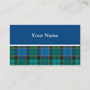 Tartan plaids pattern - traditional blue green business card