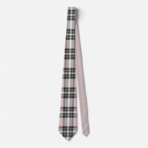 Tartan print tie