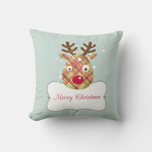 Tartan Reindeer Cushion