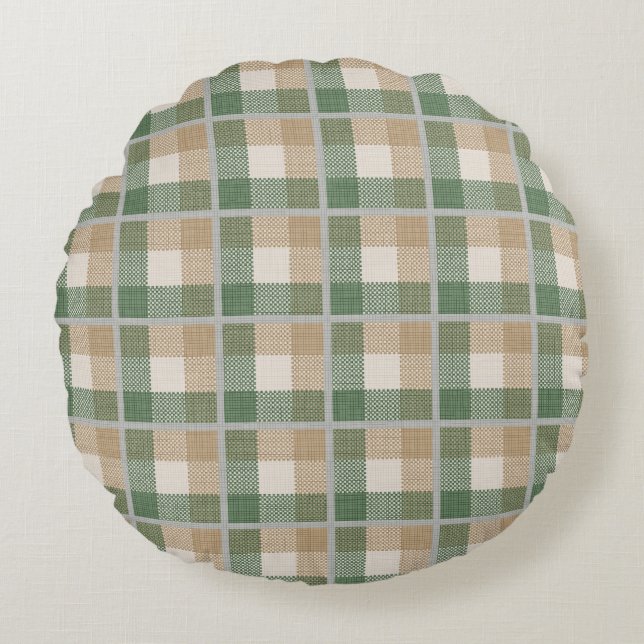 Tartan Round Cushion (Front)