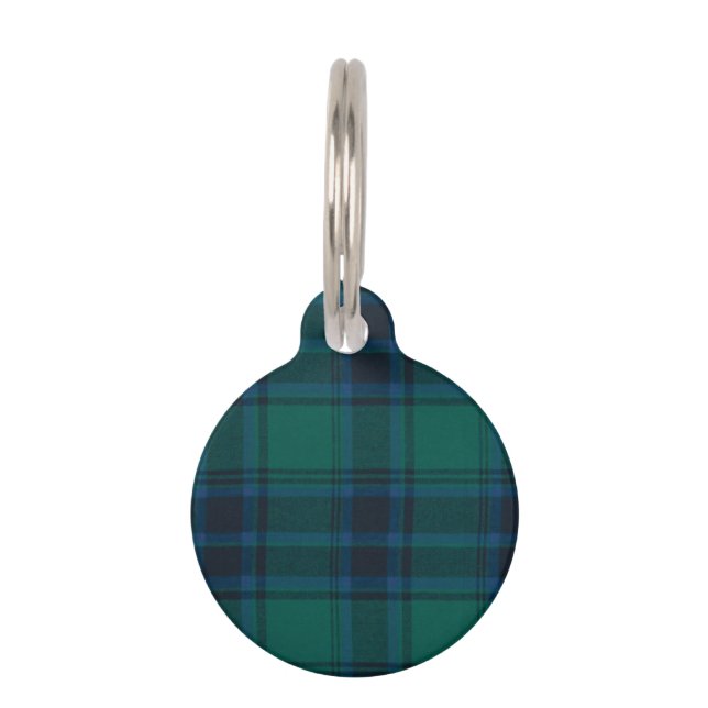 Tartan Round Pet Tag (Front)