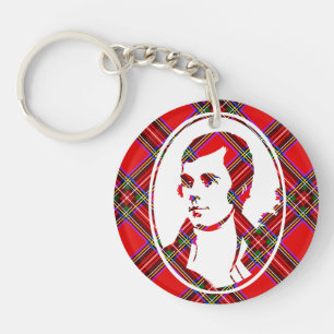 Tartan Scotland's Bard Robbie Burns Key Ring