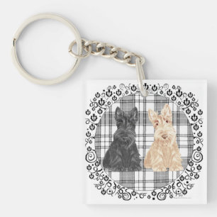 Tartan Scotties Key Ring