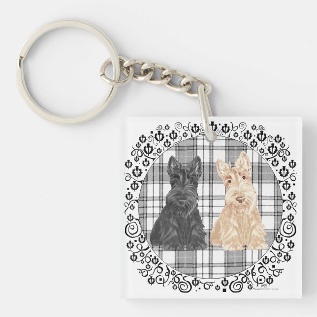 Tartan Scotties Key Ring (Front)