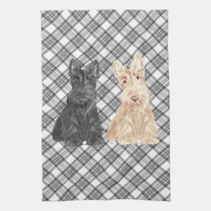Tartan Scotties Tea Towel