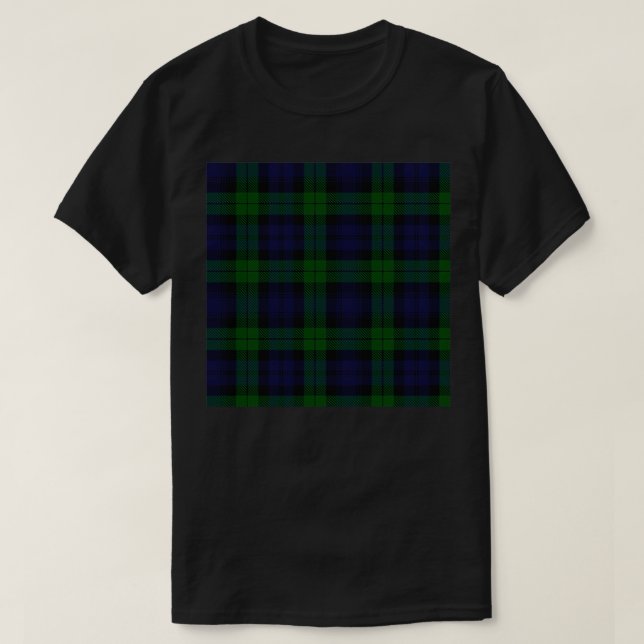 TARTAN SCOTTISH Black Watch PLAID CHECK DESIGN T-Shirt (Design Front)