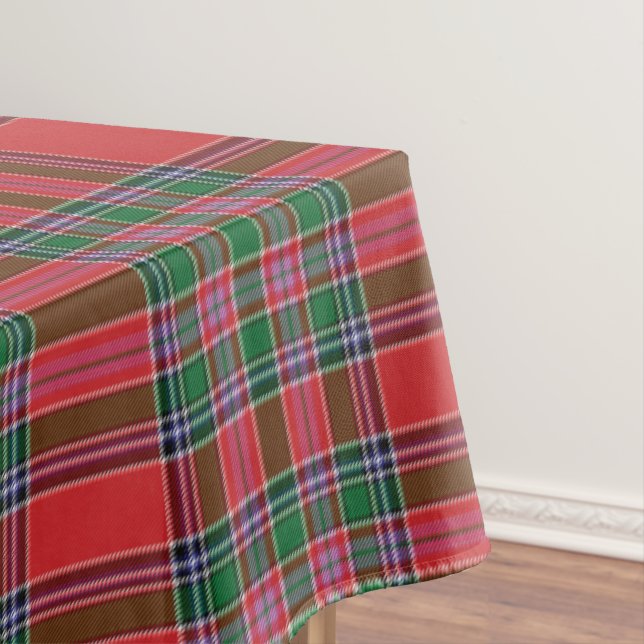 Tartan Scottish Clan MacBean Chequered Plaid Tablecloth (In Situ)