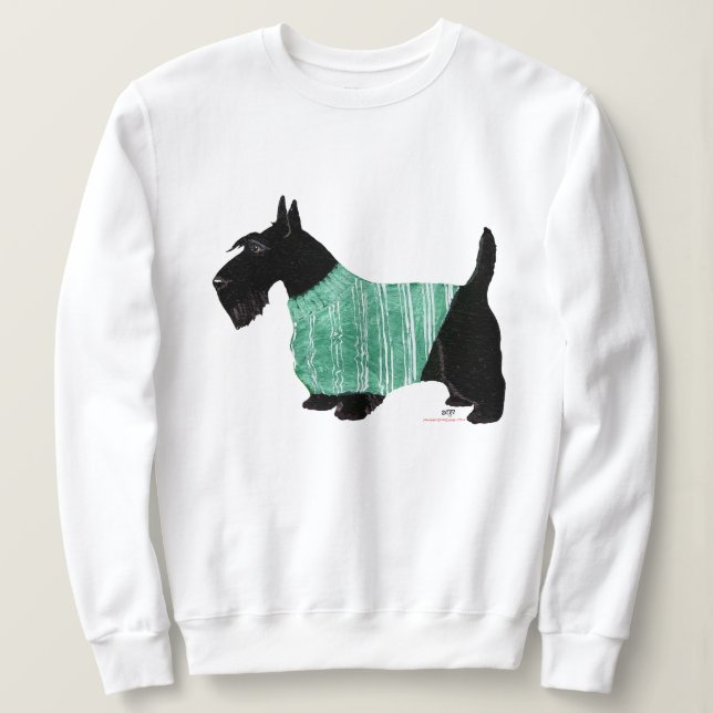 Tartan Scottish Terrier Sweatshirt (Design Front)