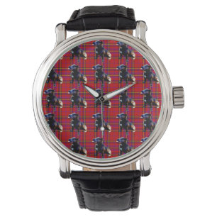 Tartan Staffordshire Bull Terrier, Wrist Watch