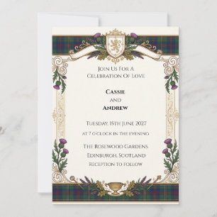Tartan Thistle Wedding Invitation