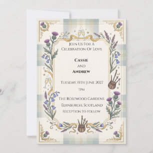 Tartan Thistle Wedding Invitation