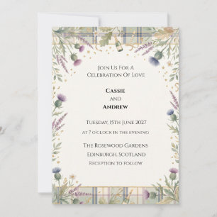 Tartan Thistle Wedding Invitation
