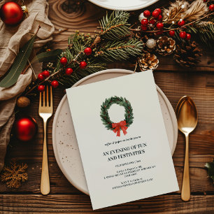 Tartan traditional Company Christmas Party Invitation