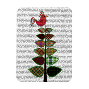Tartan Tree Illustration Magnet