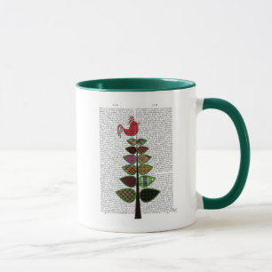Tartan Tree Illustration Mug