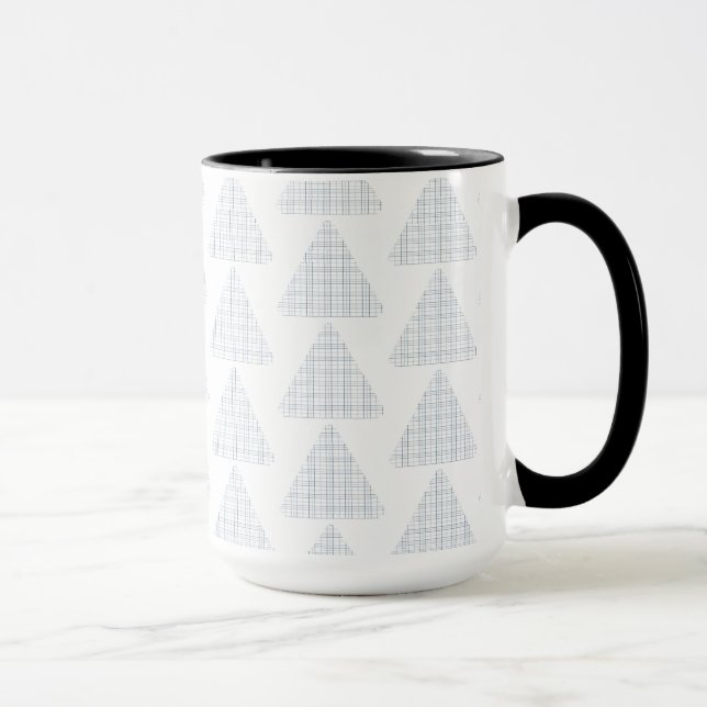 Tartan Triangles Blue Mug (Right)