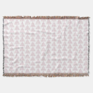 Tartan Triangles Pink Throw Blanket