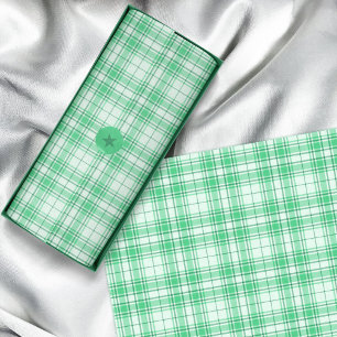Tartan - Vibrant Pastel Green to Dark Green Tissue Paper