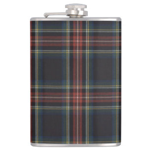 Tartan Vinyl Wrapped Flask, 8 oz. Hip Flask