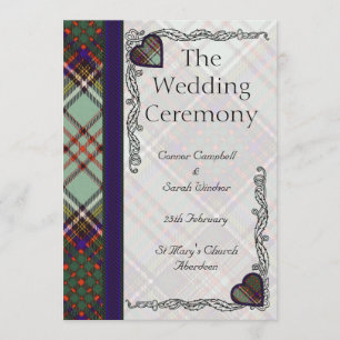 Tartan Wedding program - Anderson Programme