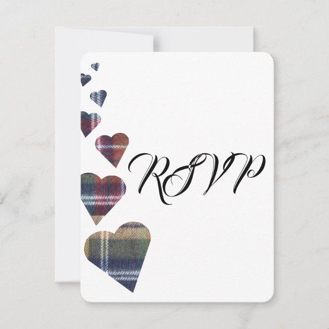 Tartan Wedding RSVP (Front)