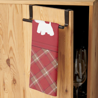 Tartan Westie lovers Tea Towel