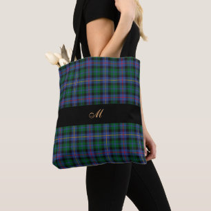 Tartan with (or without) your Initial(s) Tote Bag