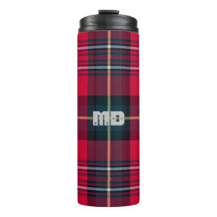 Tartan with (or without) your Initials Thermal Tumbler