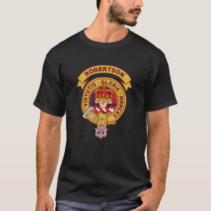 TartanRocks Robertson Clan Badge Tee Scottish Tart