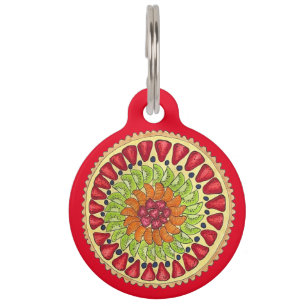 Tarte aux Fruits Fruit Tart Pie French Pastry Pet Tag